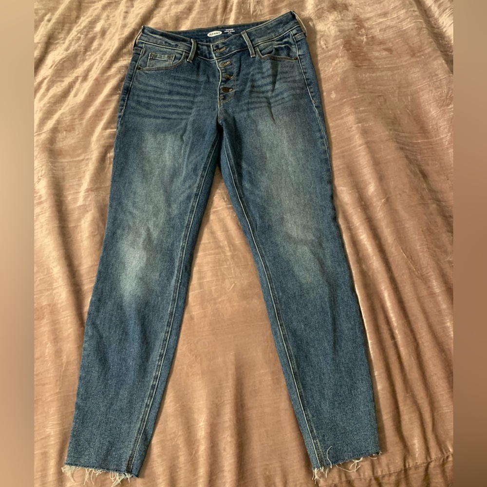 Old Navy Rockstar Super Skinny Ankle Mid-Rise Jeans